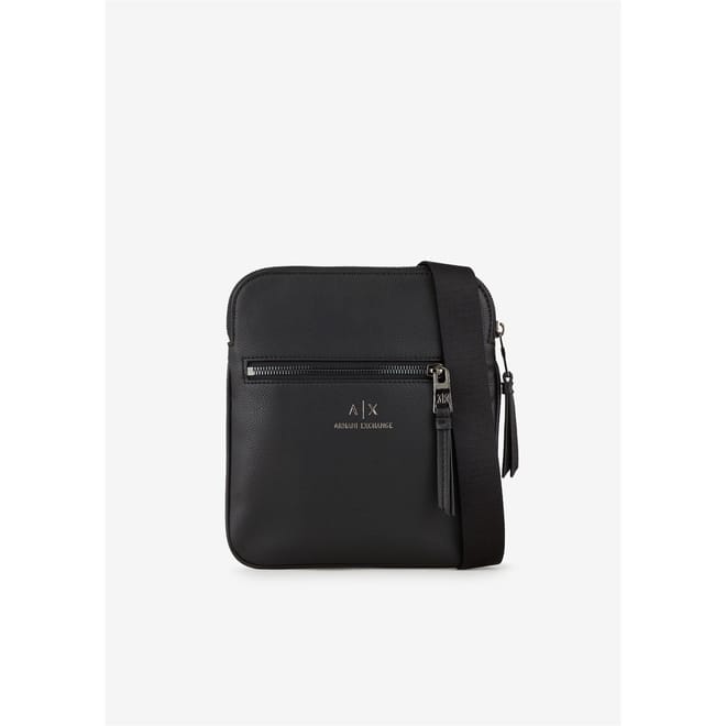 Textured Cross Body Sling Bag with Logo