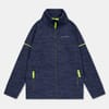 Nico Heathered Fleece Jacket with Ribbed Cuff
