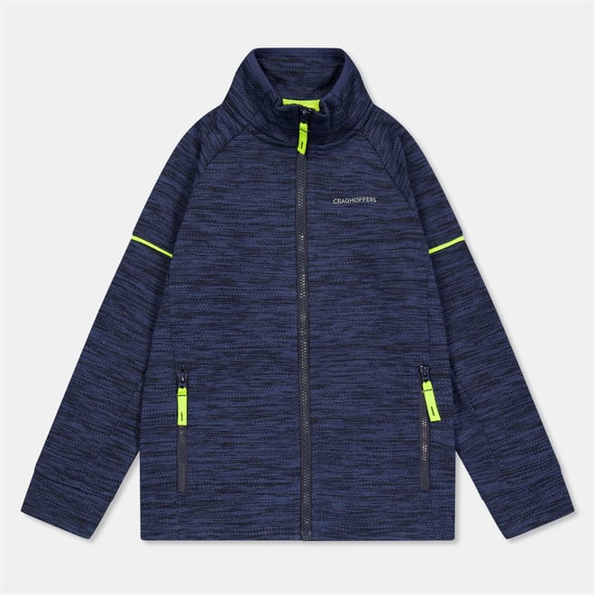 Nico Heathered Fleece Jacket with Ribbed Cuff