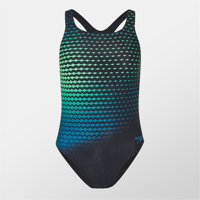 Medalist Geometric Patterned One-Piece Swimsuit