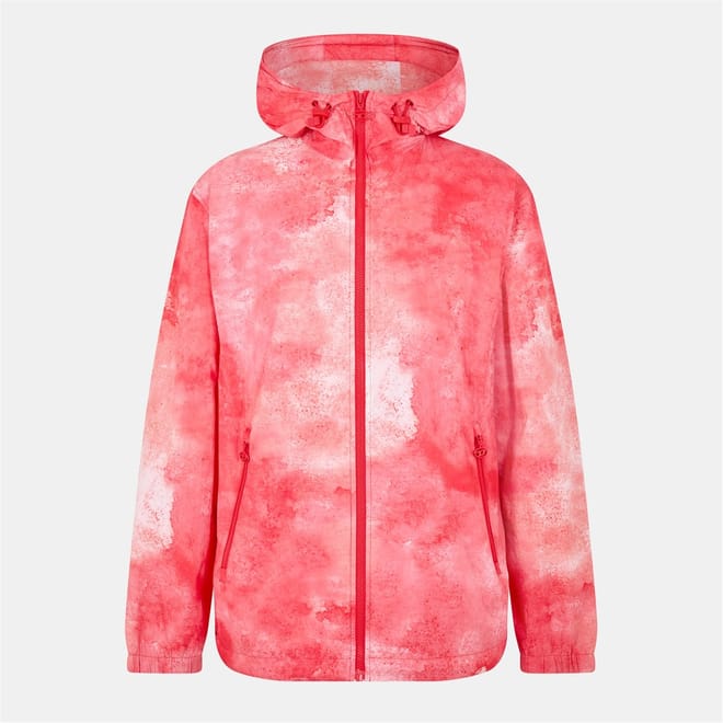 Hooded Relaxed Fit Rain Jacket with Zipped Pocket