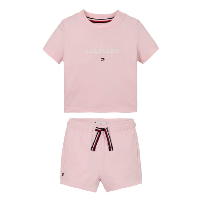 Lettering Crew Neck Short Sleeve Tee and Short Set