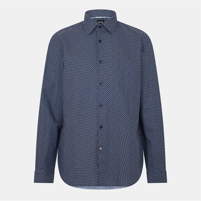 Regular Fit Point Collar Long Sleeve Shirt