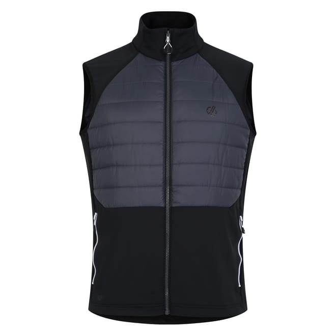 Descending Zipped Pocket Mock Neck Gilet