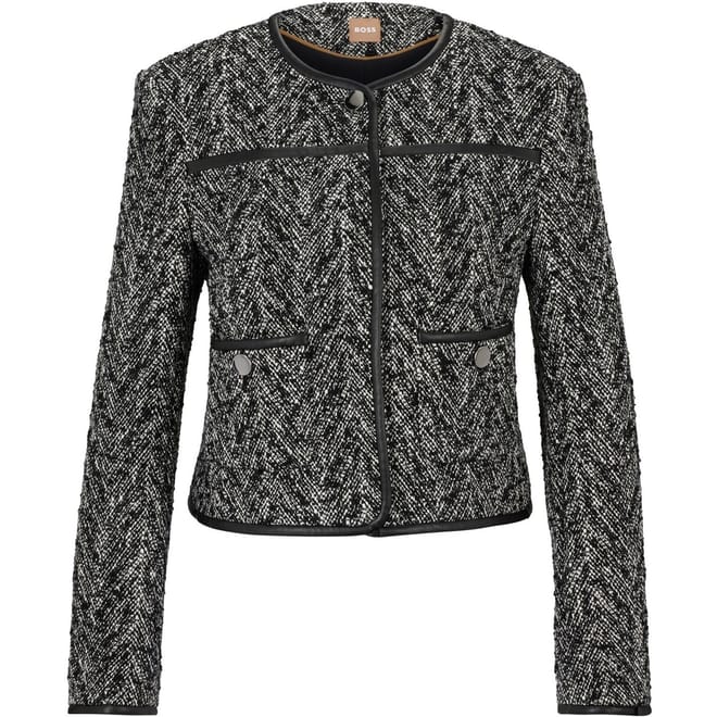 Chevron Front Pocket Suit Jacket