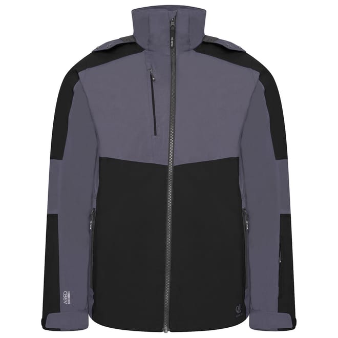 Hooded Relaxed Fit Ski Jacket with Zipped Pocket