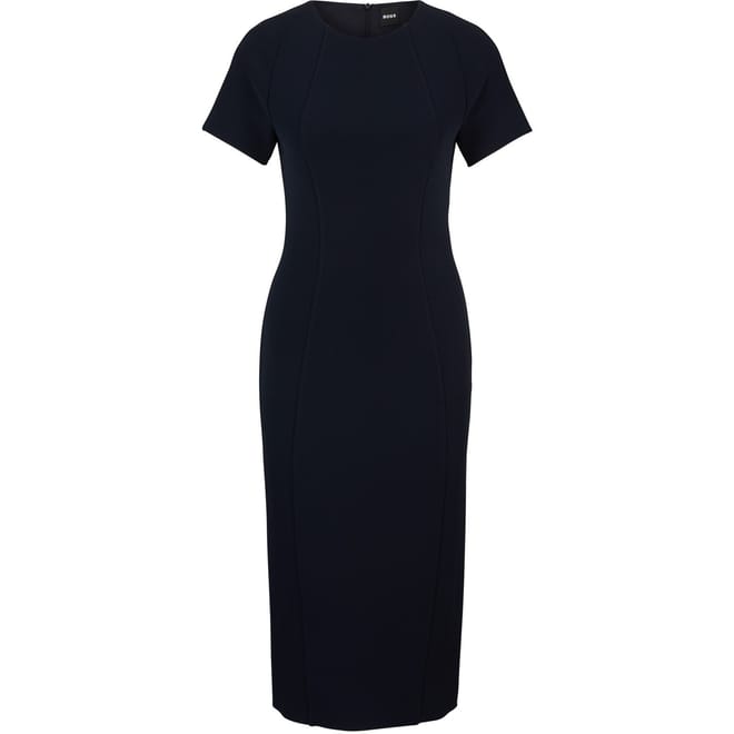 Dukeva Crew Neck Midi Wrap Dress