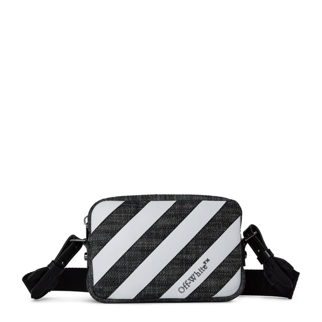 Striped Camera Bag with Detachable Strap
