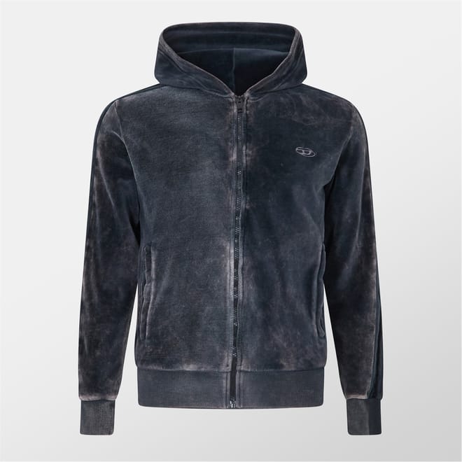Oclock Hooded Ribbed Cuff Sweat Jacket