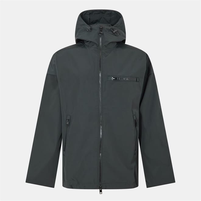 Hennes Solid Patterned Hooded Drawstring Duffle Coat