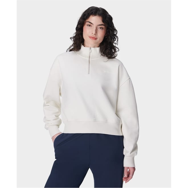 Zip Neck Relaxed Fit Sweatshirt