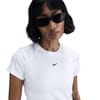 Cropped Slim Fit Crew Neck T-Shirt