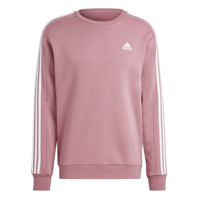 Mens Essentials 3 Stripes Fleece Sweatshirt