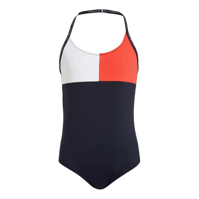 Color Block One Piece Swimsuit