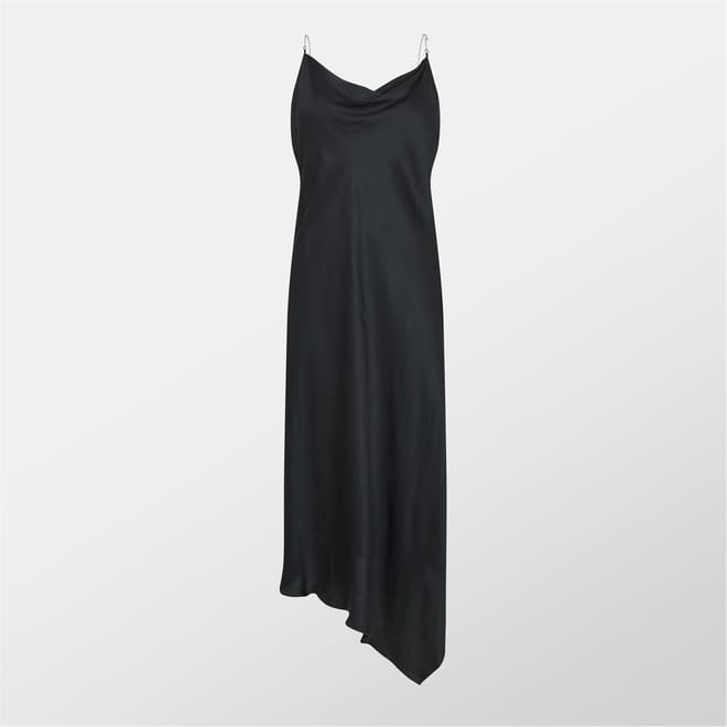 D Mint Cowl Neck Maxi Slip Dress