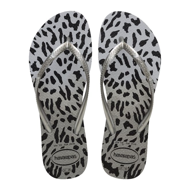 Slim Leopard Patterned Flip Flops