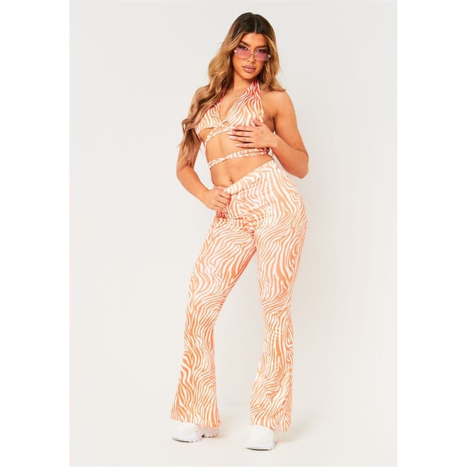 Print Flared Trousers