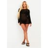 Back Crochet Beach Dress Cover up