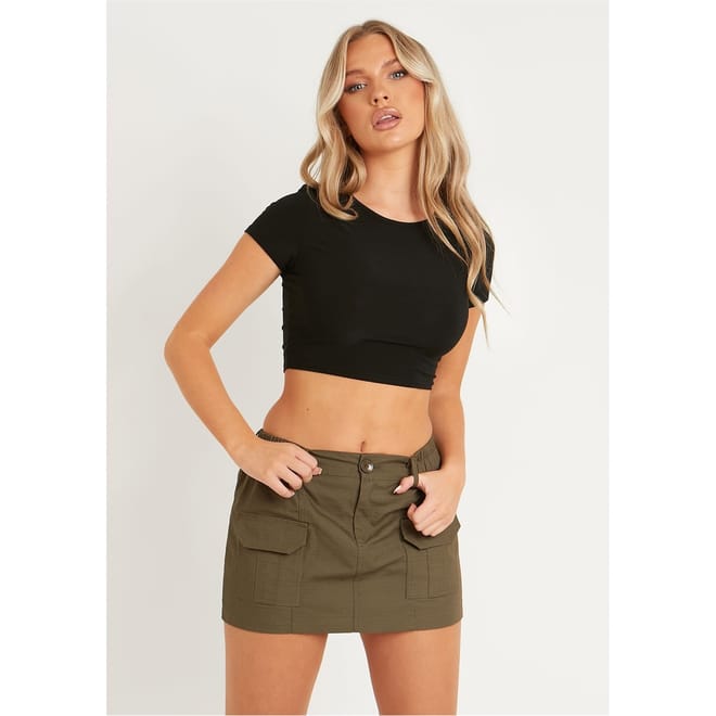 Detail Cargo Mini Skirt