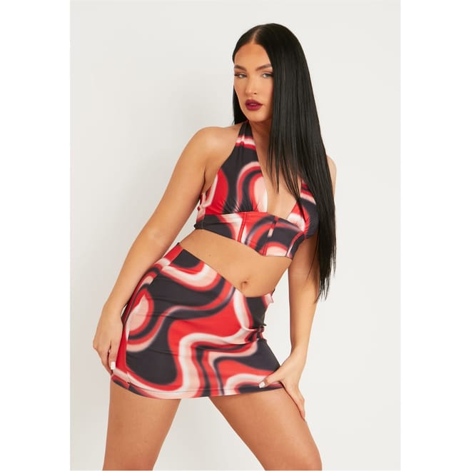 Bengaline Pointed Hem Crop Top