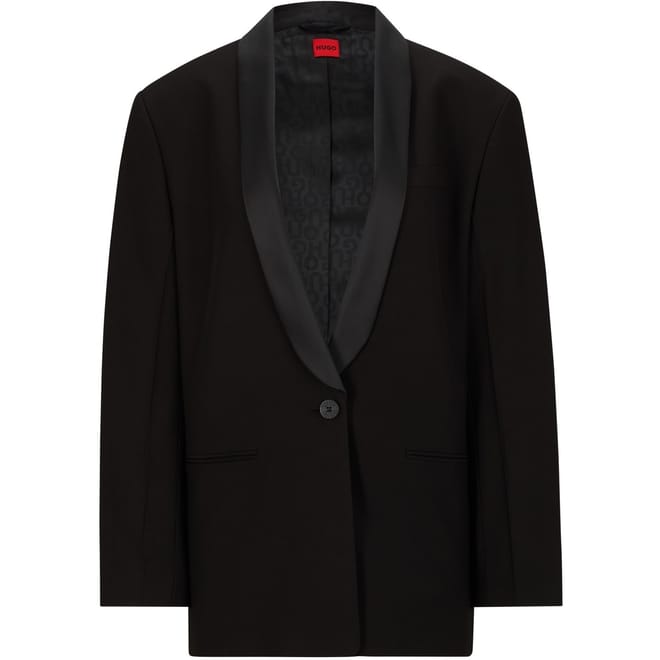 Amusar Shawl Neck Relaxed Fit Suit Jacket