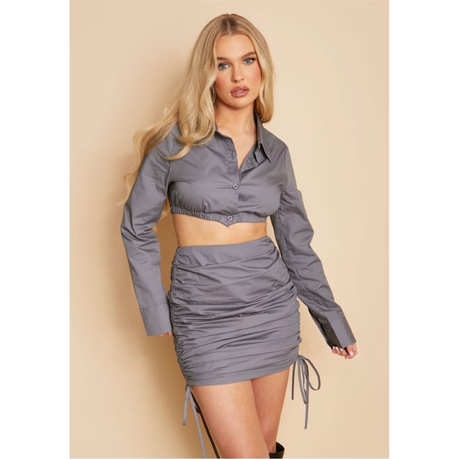 Poplin Extreme Crop Shirt