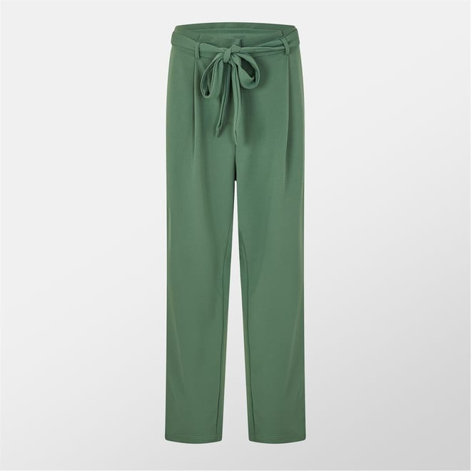 Viclva Belt Straight Solid Patterned Trousers