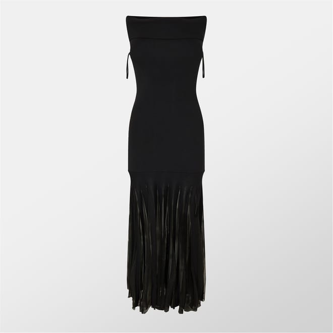 Suannaa Off-The-Shoulder Maxi Slip Dress