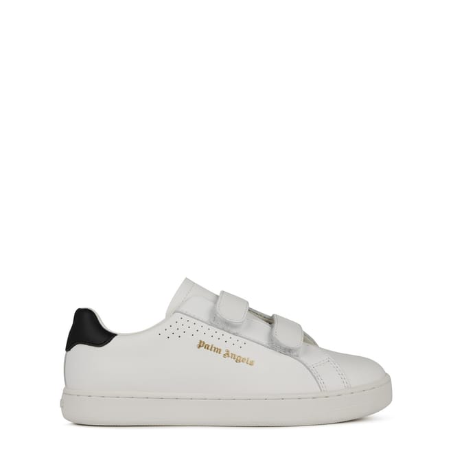 Logo Print Touch Strap Leather Sneakers Juniors