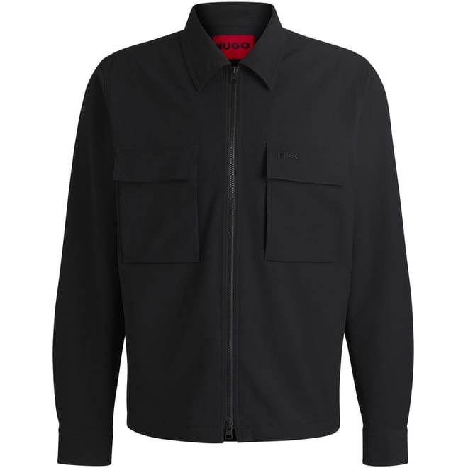 Full Zip Double Flap Pocket Overshirt