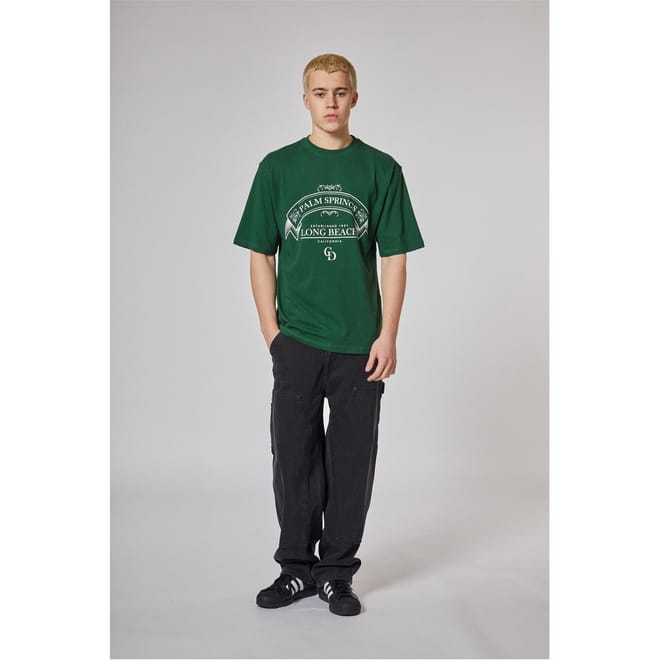 Oversize Fit Lettering Crew Neck T-Shirt
