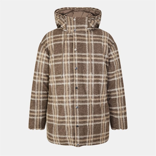 Hooded Relaxed Fit Parka Coat