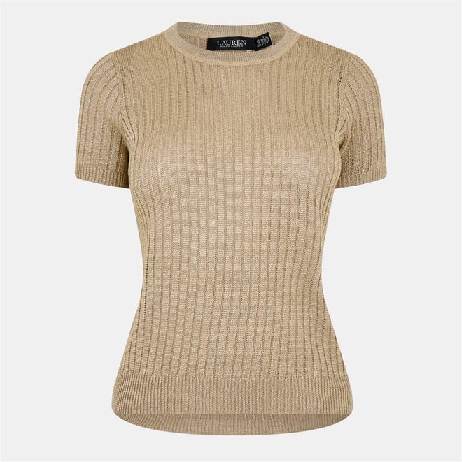 Rib Knit Short Sleeve Jumper