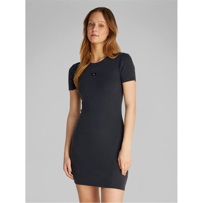 Woven Label Rib Dress