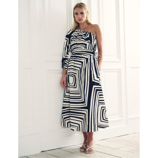 One Shoulder Midi Bodycon Dress