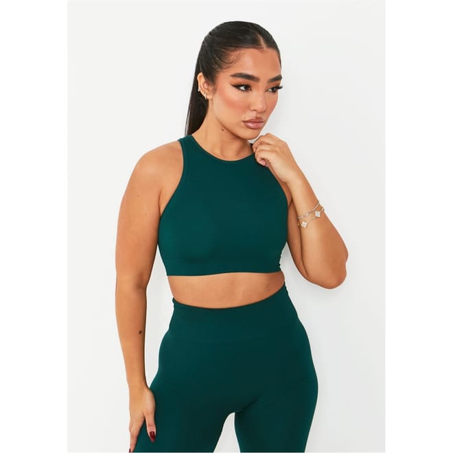 Ribbed Racer Crop Top