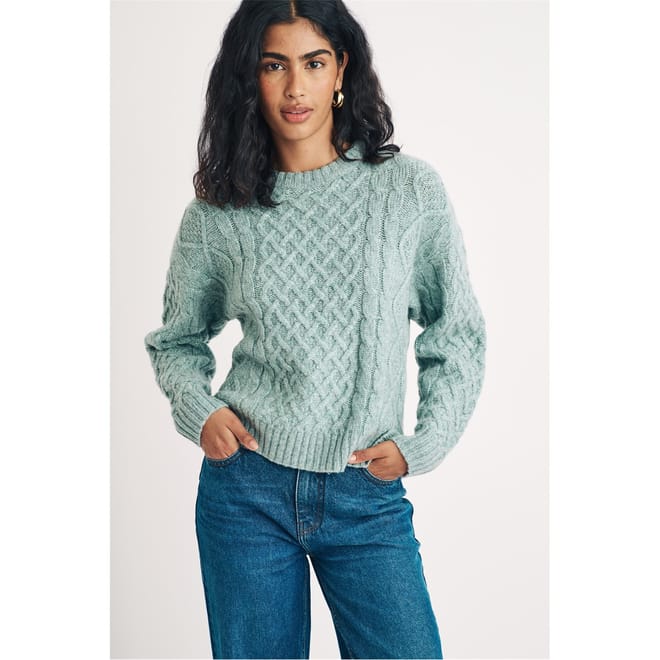 Crew Neck Relaxed Fit Long Sleeve Sweater
