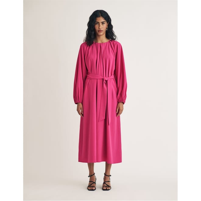 Mayall Crew Neck Midi A-Line Dress