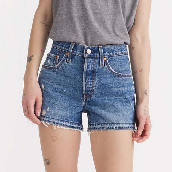 501 Original Micro Damage Shorts
