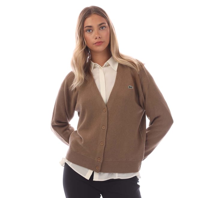 Relaxed Fit V-Neck Wool Cardigan