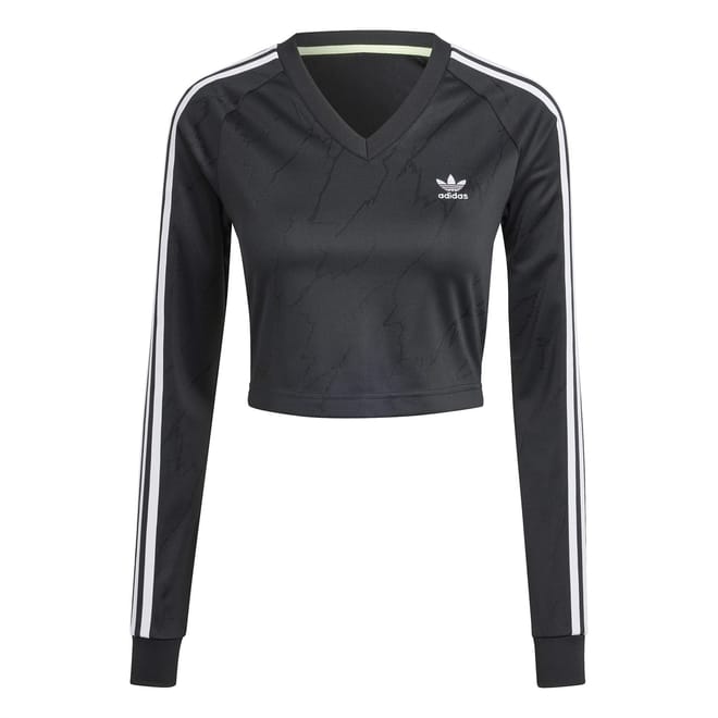 Regular Fit V-Neck Raglan Sleeve Cropped T-Shirt