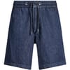Denim Bermuda Shorts Solid Patterned