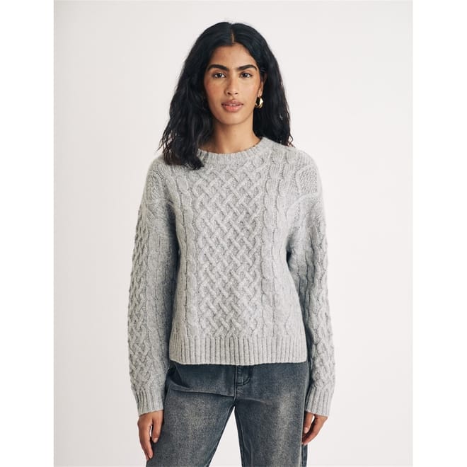 Crew Neck Relaxed Fit Long Sleeve Sweater