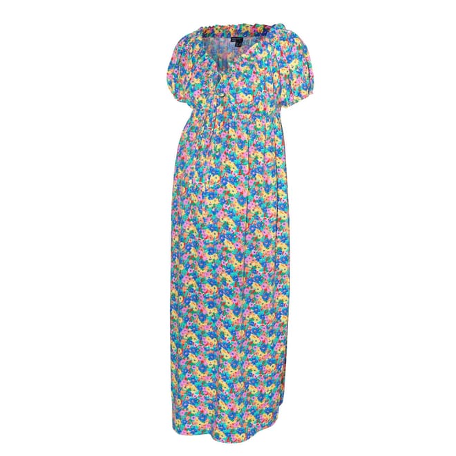 Maternity V-Neck Maxi A-Line Dress