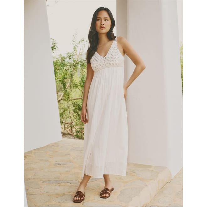 Elizabetta V-Neck Midi Slip Dress
