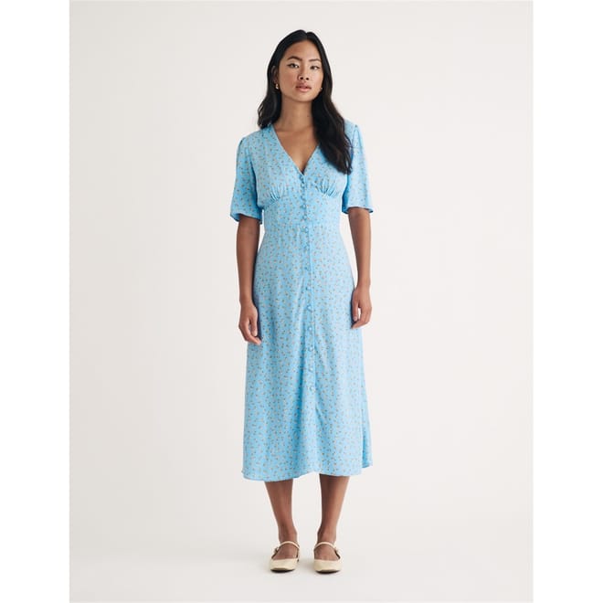 Alexa V-Neck Midi A-Line Dress