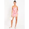 Slinky Strappy Back Detail Mini Dress