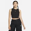 Cropped Slim Fit Crew Neck Tank