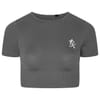 Cropped Slim Fit Crew Neck T-Shirt
