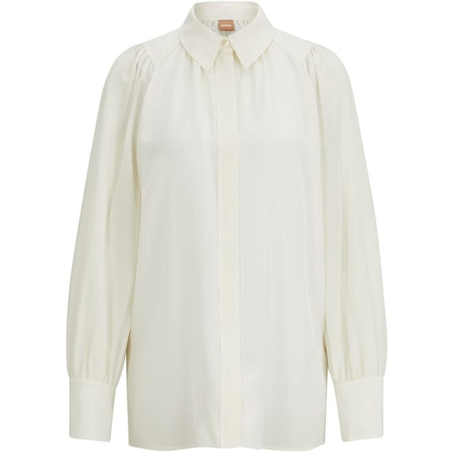 Beatana Relaxed Fit Puff Sleeve Blouse